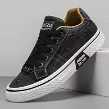 DenimWalk — Low-Top Canvas Sneaker with Platform Sole
