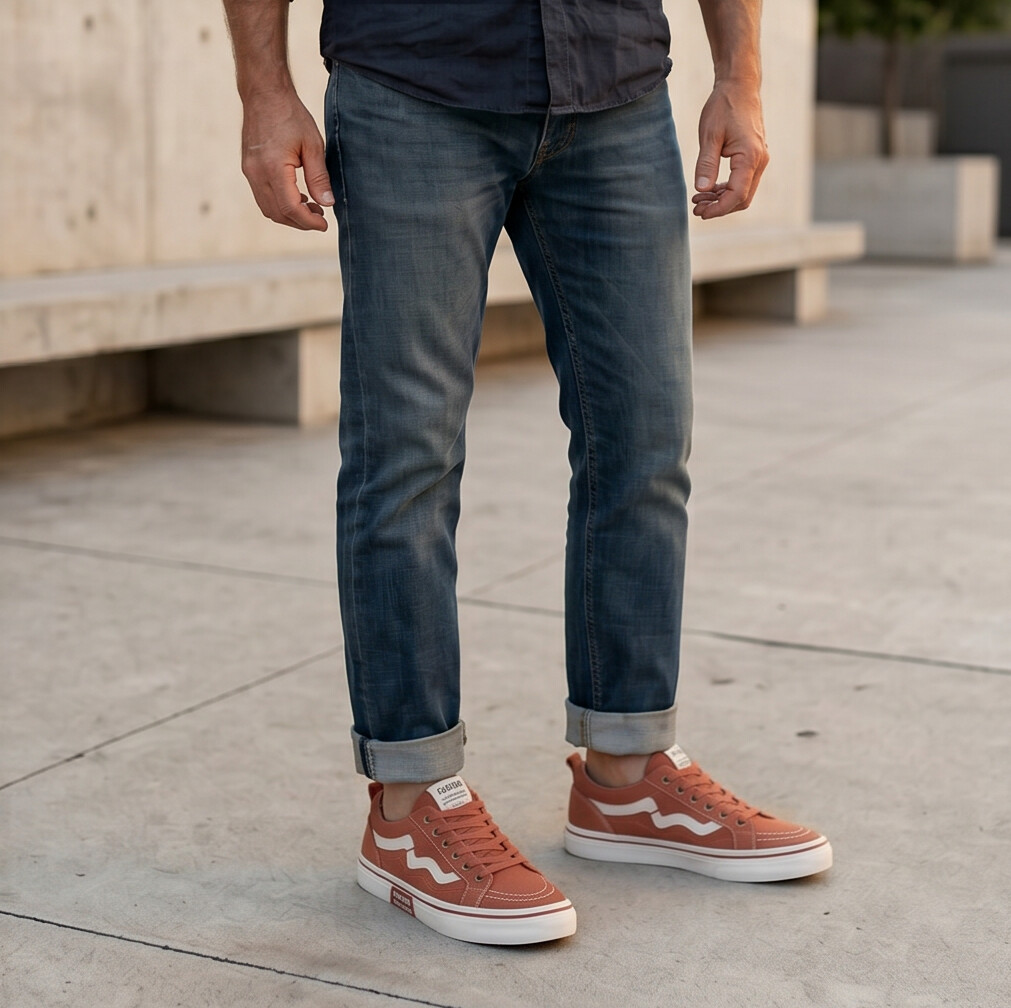 WaveStitch — Low-Top Canvas Sneaker with Contrast Detail