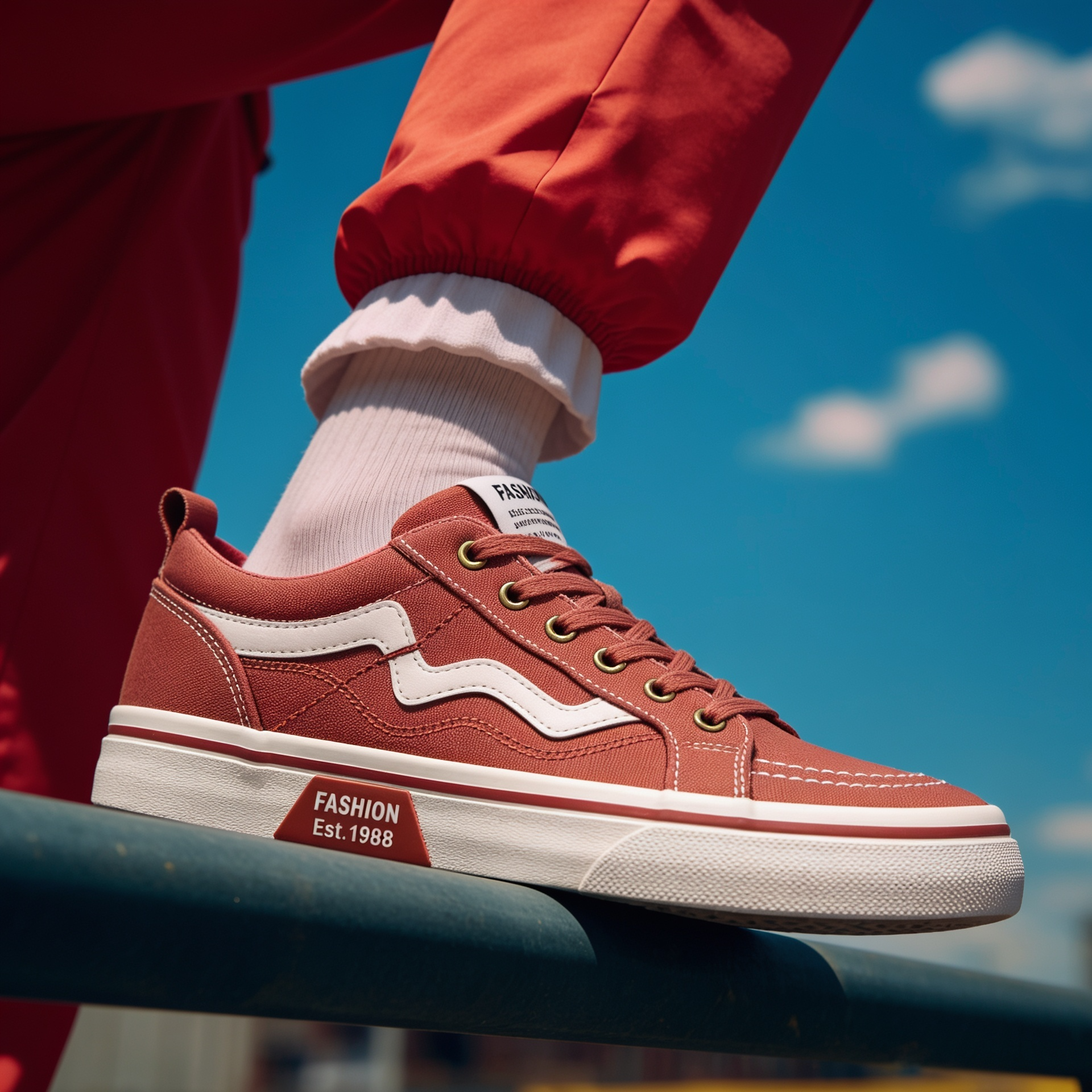 WaveStitch — Low-Top Canvas Sneaker with Contrast Detail