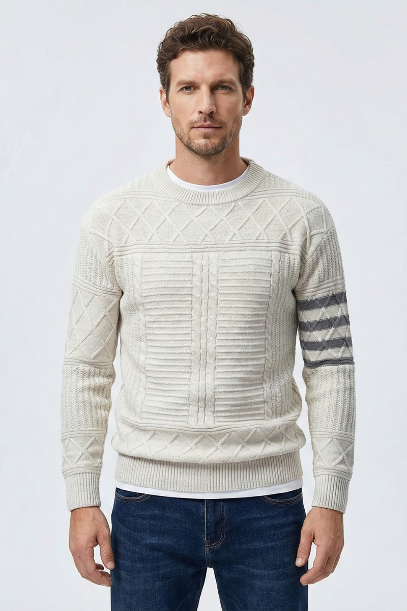Warren Cable Crewneck Sweater | Ponty
