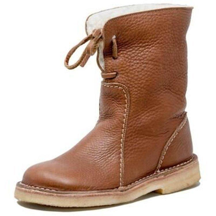 Waterproof Leather Polar Boots With Wool Lining | Ponty