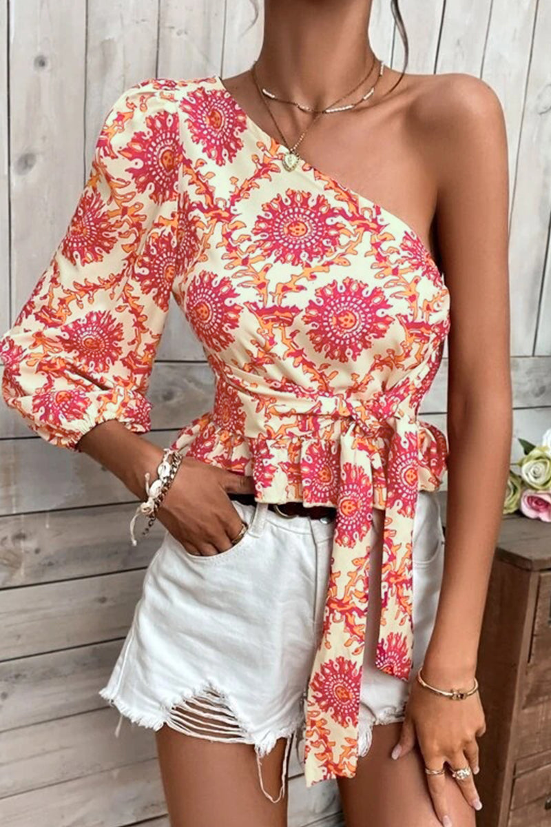 Women’s one-shoulder balloon sleeve top | Ponty