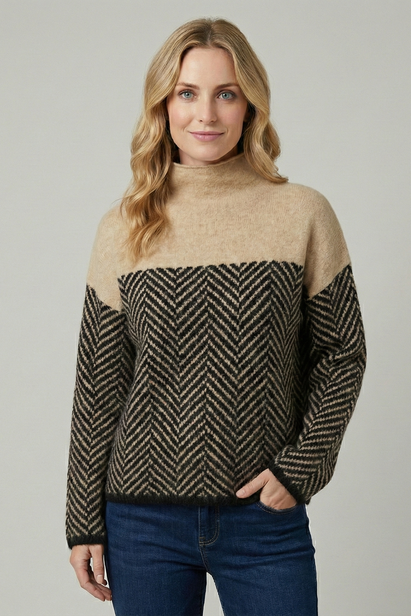 Contrast Warm Sweater | Ponty