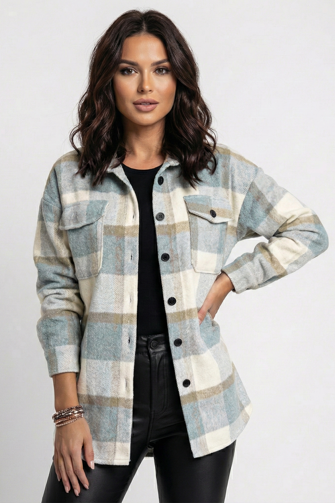 Breezy Check Collared Outerwear | Ponty