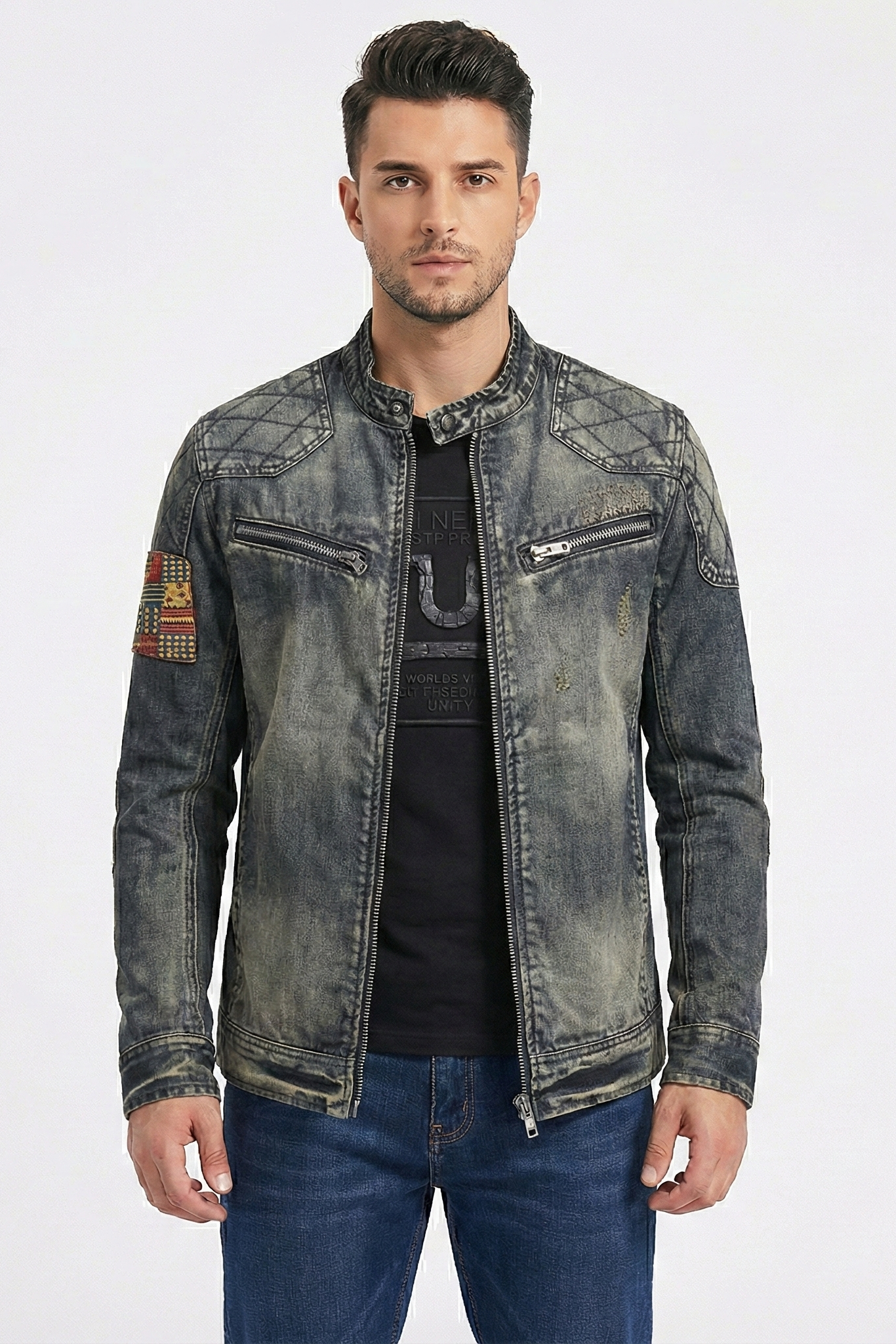 Men's Vintage Stand Denim Jacket | Ponty