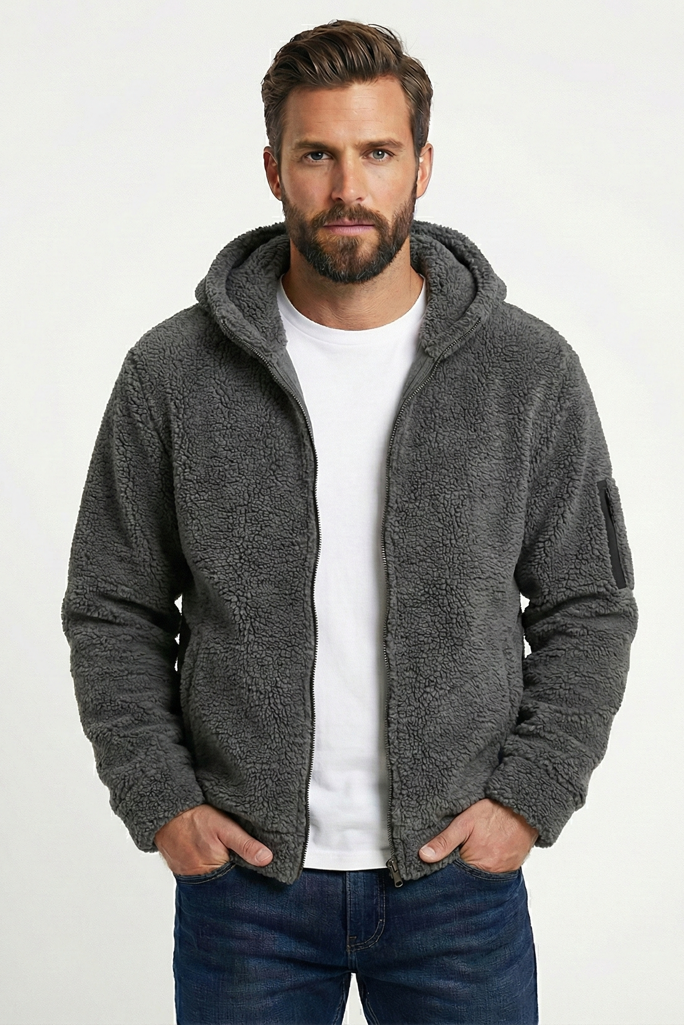 Paul Double Fleece Hooded Jacket | Ponty