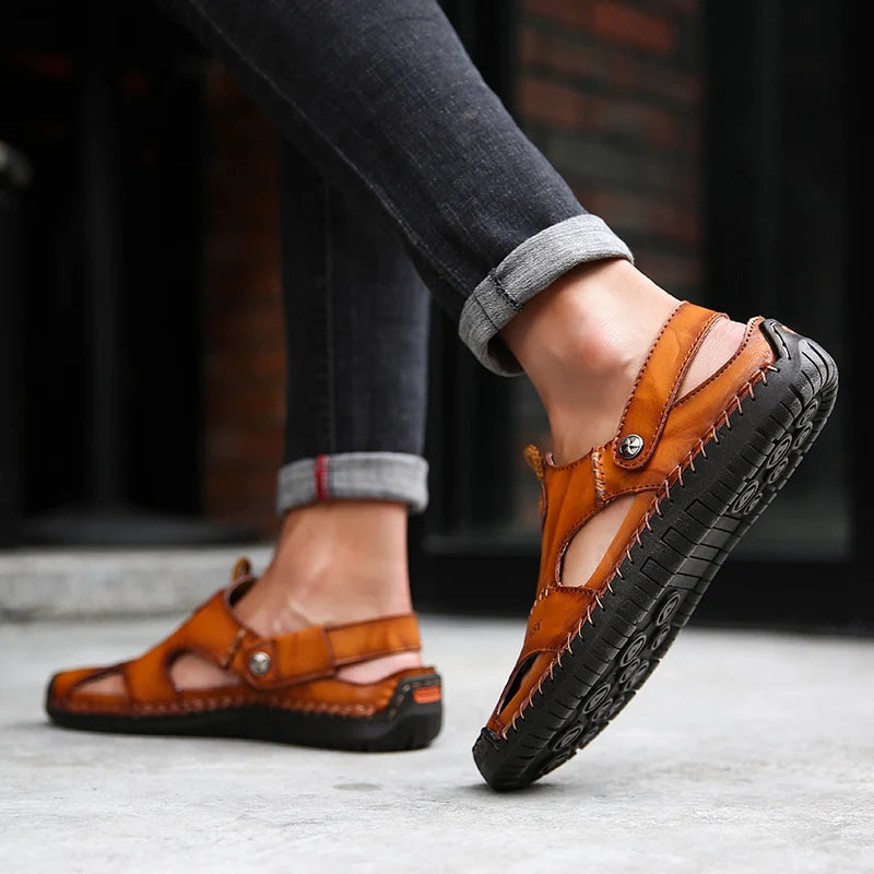 Orthopedic Leather Sandals • Ponty