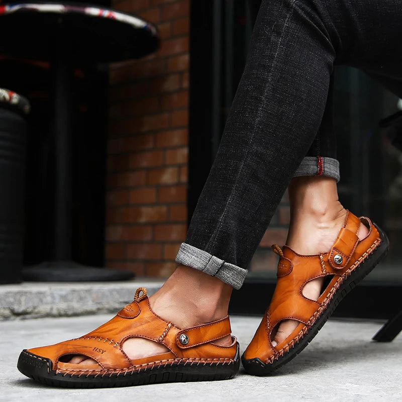 Orthopedic Leather Sandals • Ponty