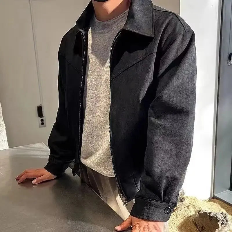 Men's zip-up suede jacket | Ponty