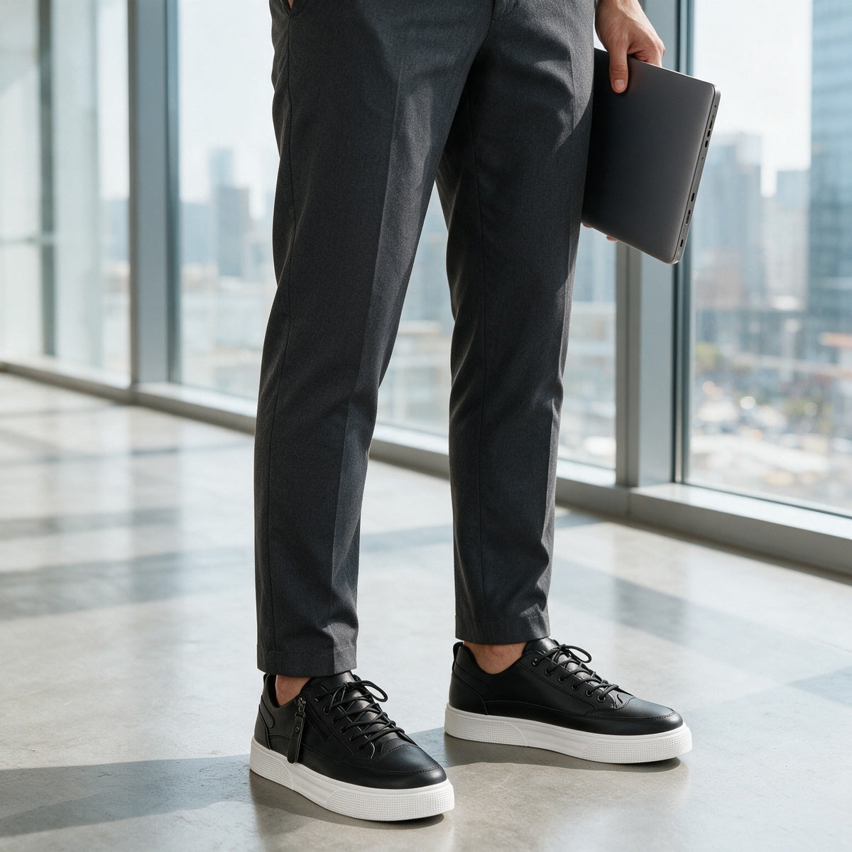 Ashford trainers in Black in a modern office