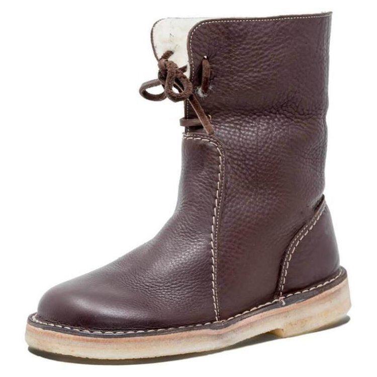 Waterproof Leather Polar Boots With Wool Lining | Ponty