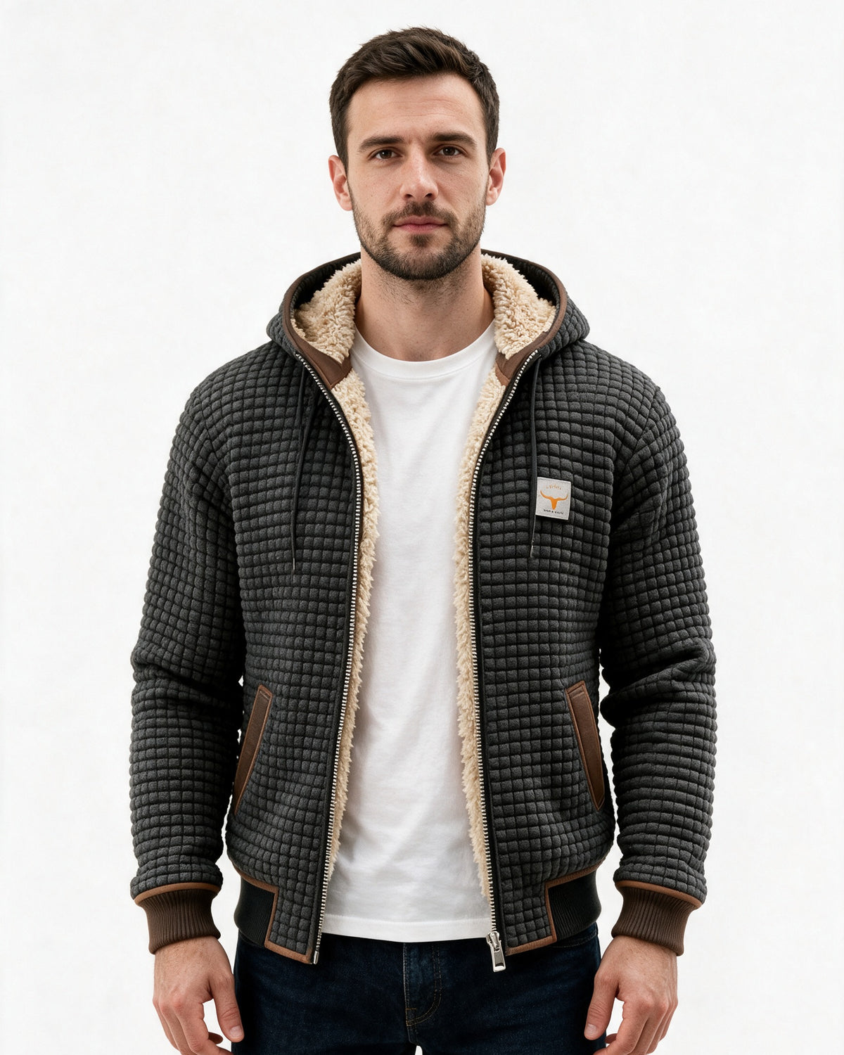 Brampton jacket in Grey, front