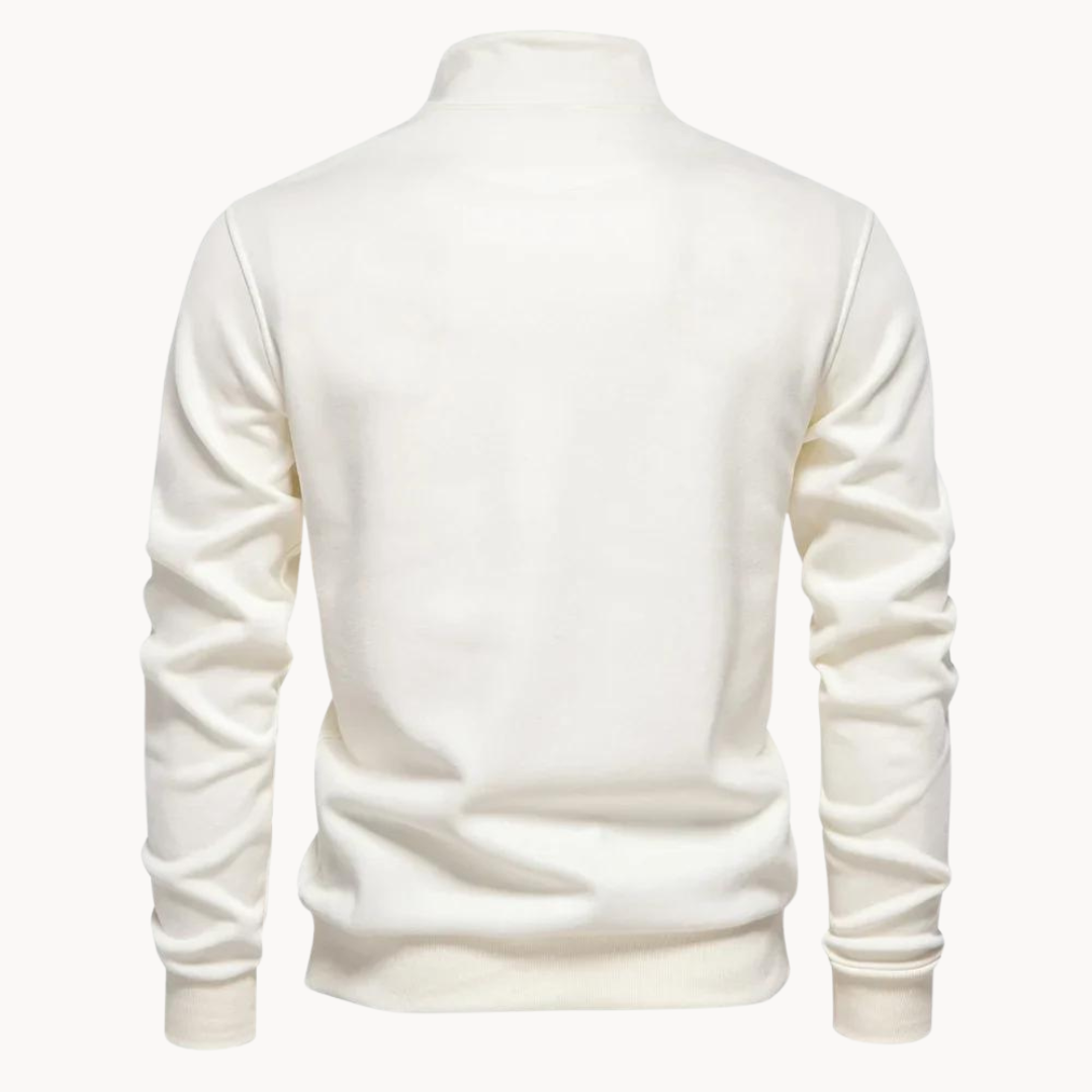 Lennox Mock Neck Zip Sweater | Ponty