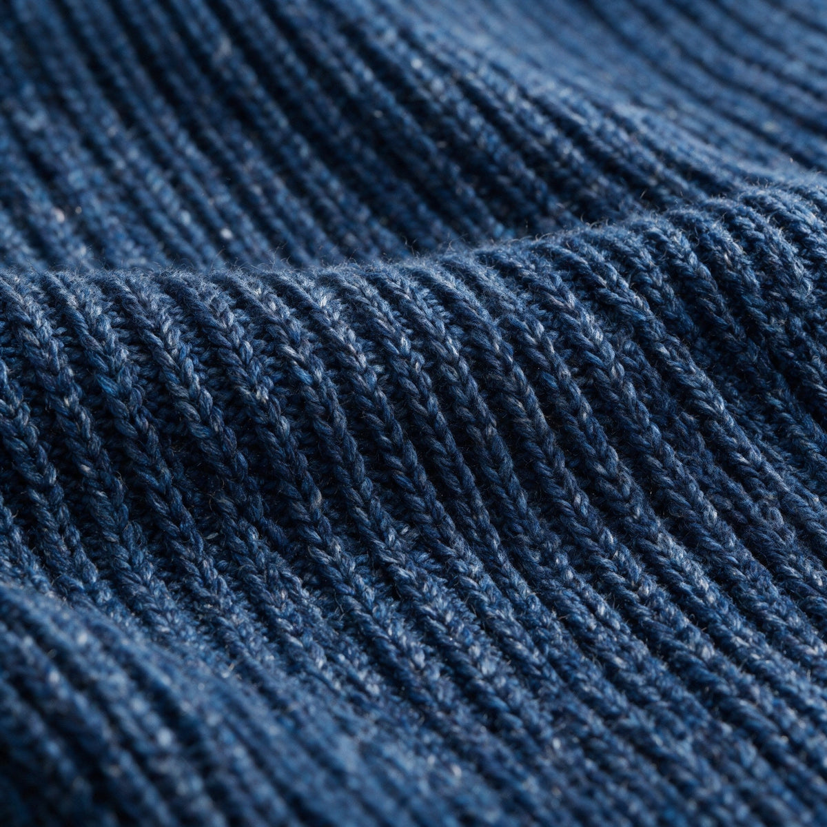 Close-up of the ribbed knit of the Fints sweater