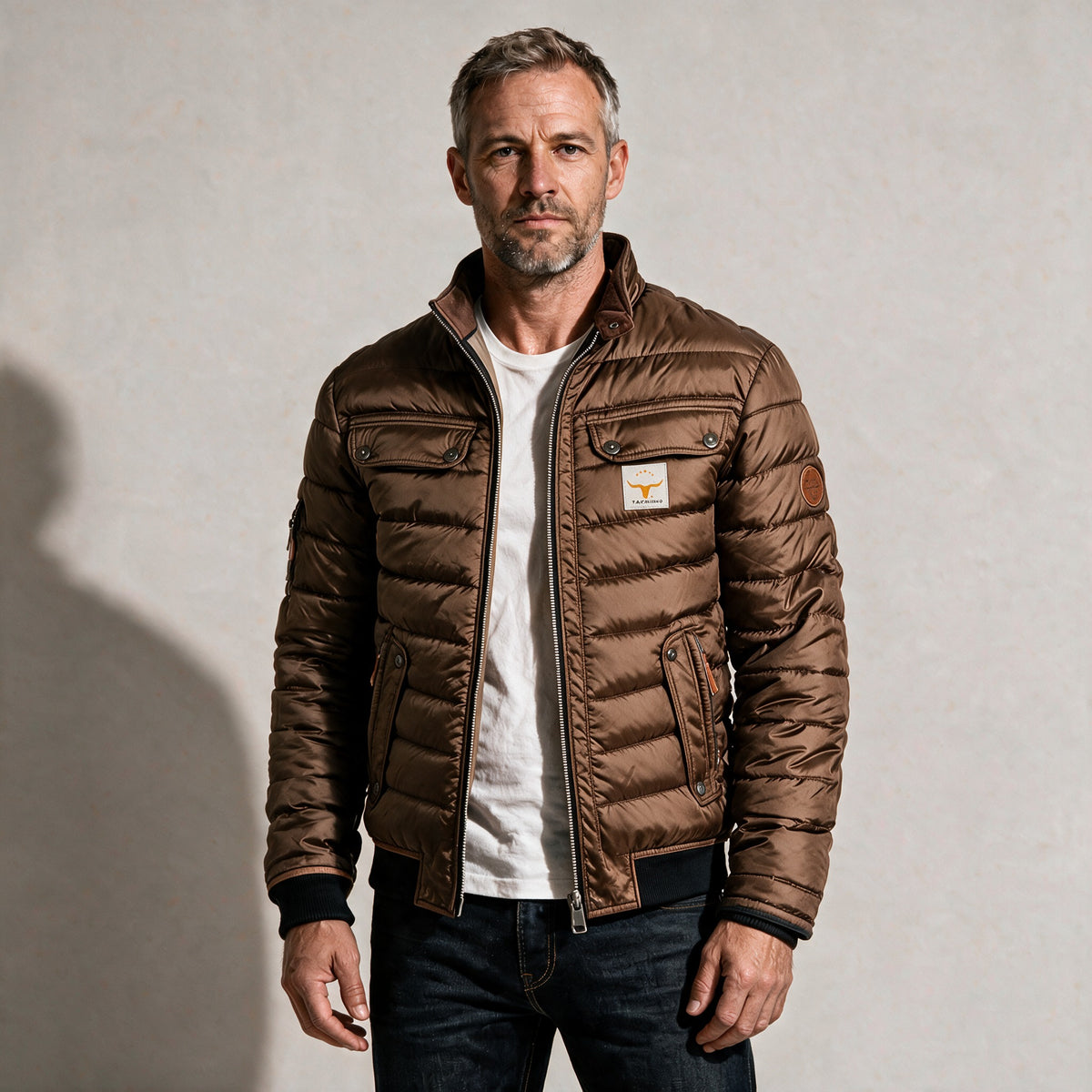Holloway quilted jacket in brown