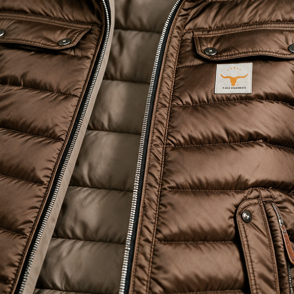 Holloway taupe quilted lining