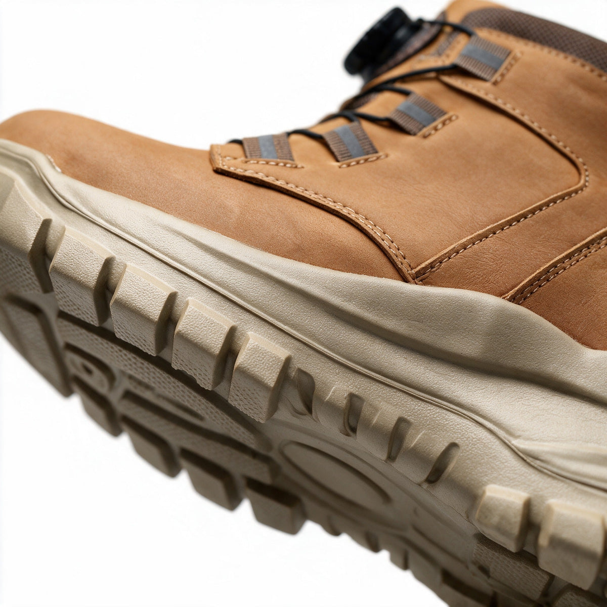 Titan safety boot — titan-08-macro-sole-brown