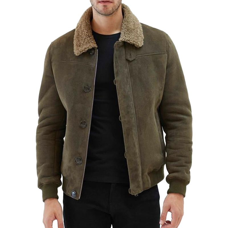 Men's Vintage Solid Color Suede Jacket | Ponty