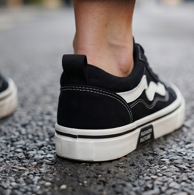 WaveStitch — Low-Top Canvas Sneaker with Contrast Detail