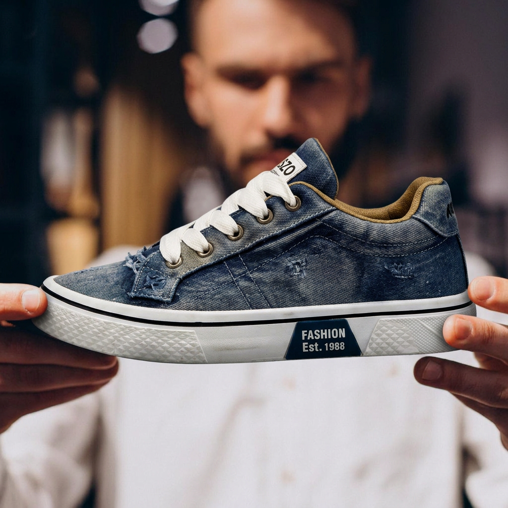 DenimWalk — Low-Top Canvas Sneaker with Platform Sole — 06_magnific__use-the-uploaded-sneaker-as-the-primary-productpin__33692