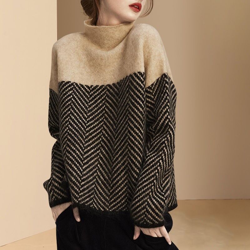 Contrast Warm Sweater | Ponty