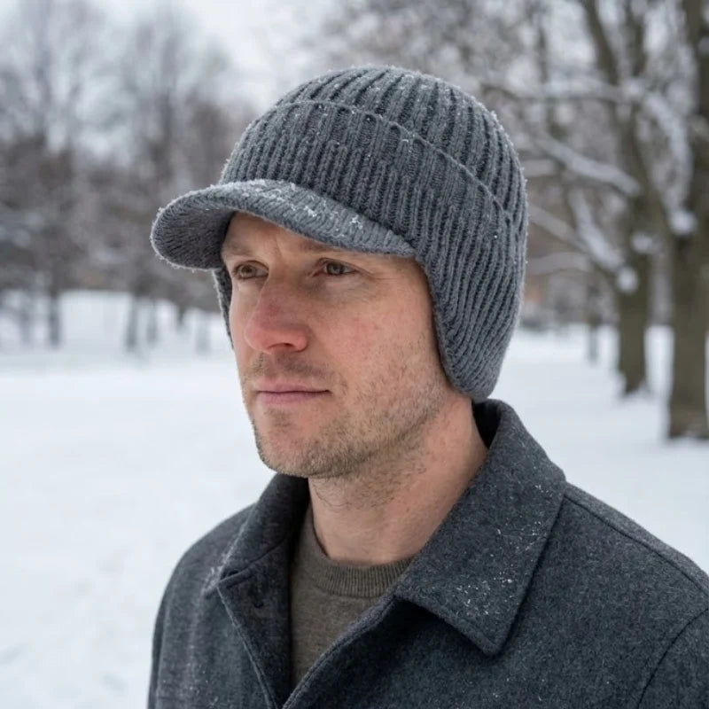 Thermal winter beanie with ear protection - FjordWarm