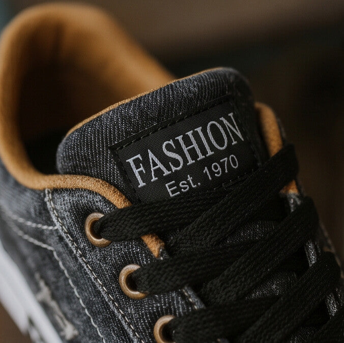 DenimWalk — Low-Top Canvas Sneaker with Platform Sole