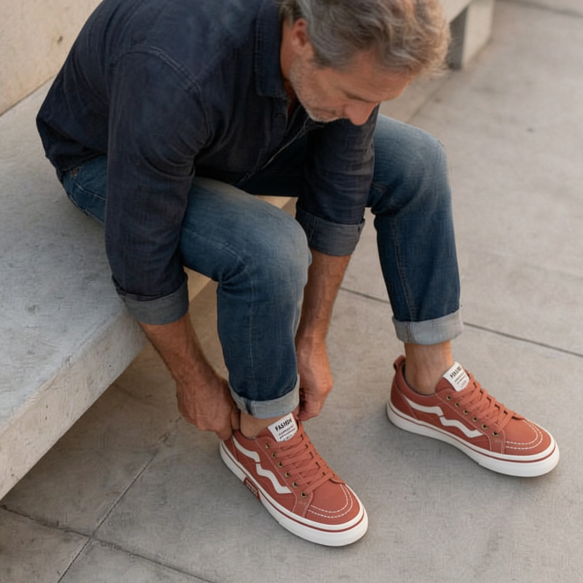 WaveStitch — Low-Top Canvas Sneaker with Contrast Detail
