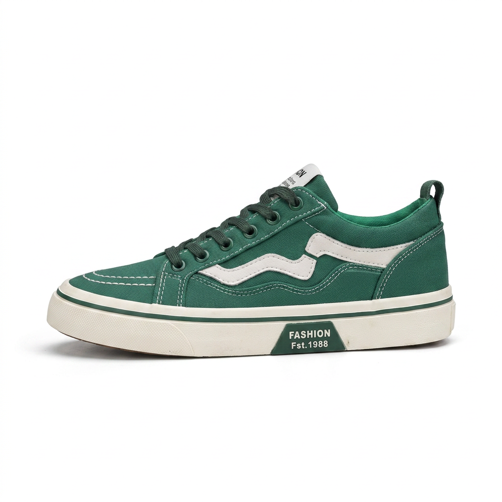 WaveStitch — Low-Top Canvas Sneaker with Contrast Detail