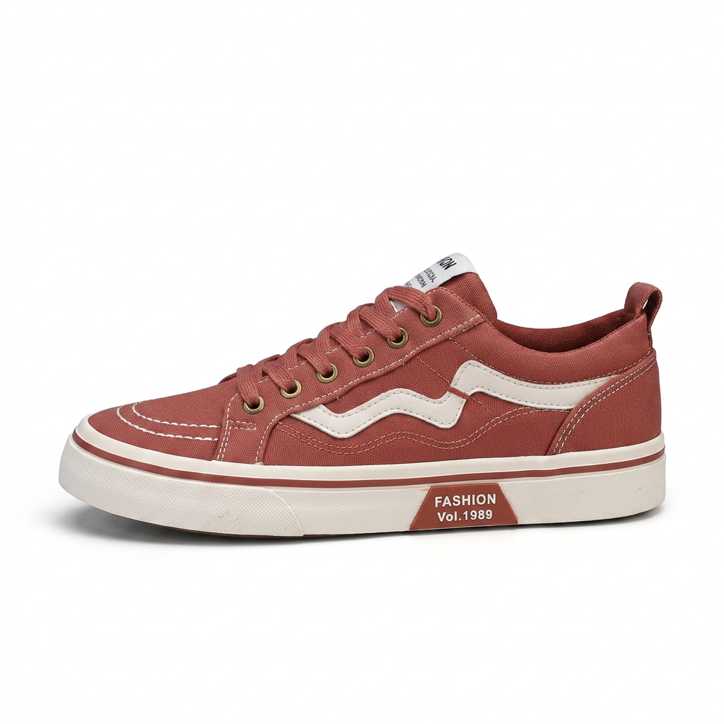 WaveStitch — Low-Top Canvas Sneaker with Contrast Detail