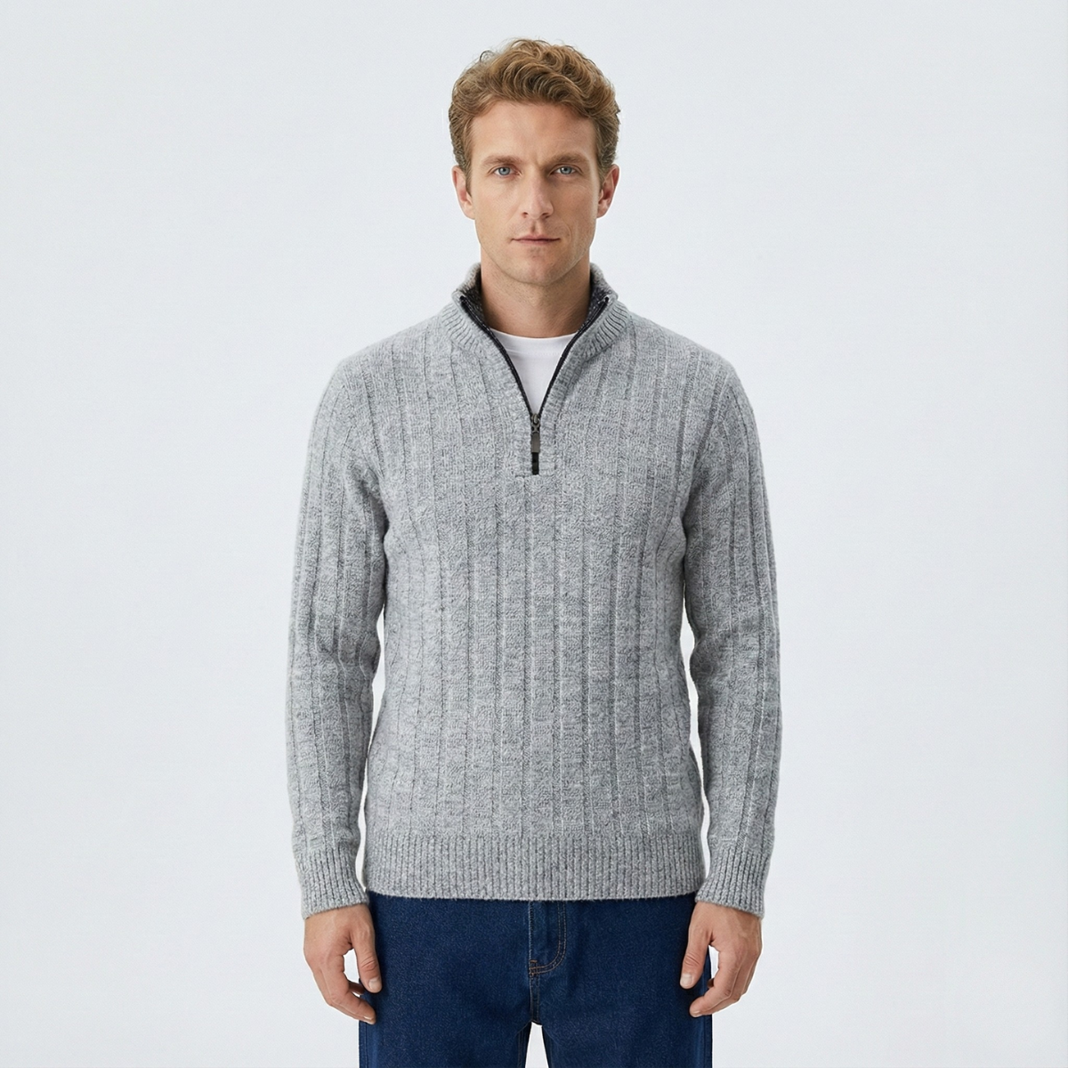 Freddie Quarter Zip Sweater | Ponty