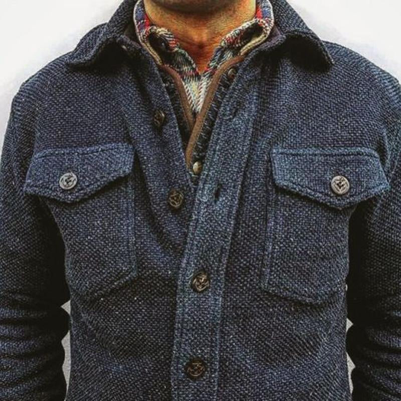 Men's Retro Solid Color Wool Jacket | Ponty