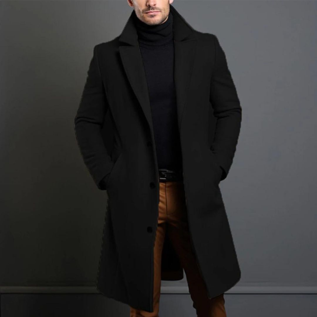 Autumn winter Long Trench Coat For Men | Ponty