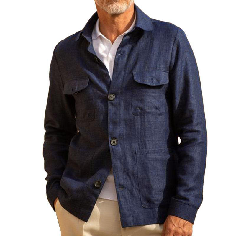 Men's Casual Linen Sleeve Thin Jacket | Ponty