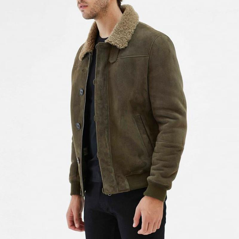 Men's Vintage Solid Color Suede Jacket | Ponty