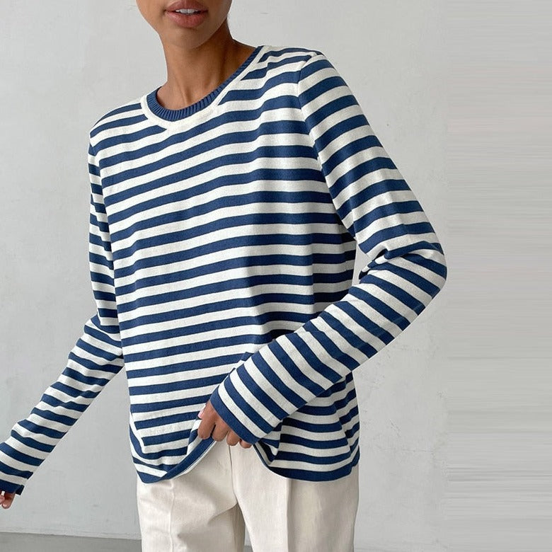 Striped Loose Sweater | Ponty