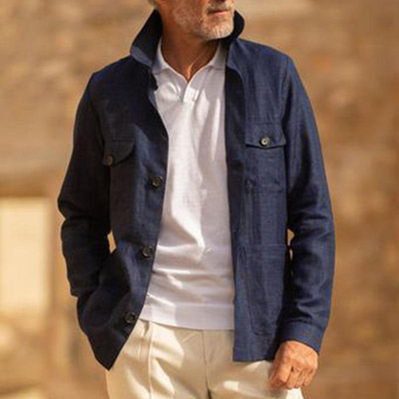 Men's Casual Linen Sleeve Thin Jacket | Ponty