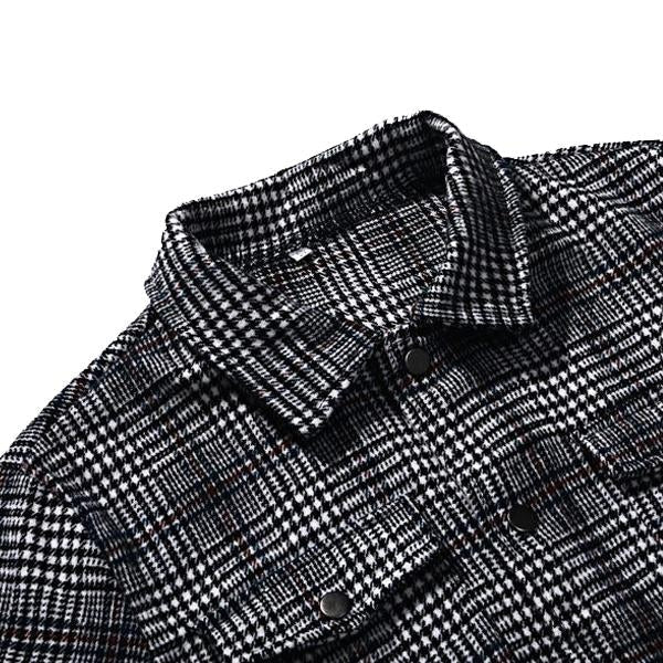 Men's Lapel Plaid Pocket Men's Jacket | Ponty