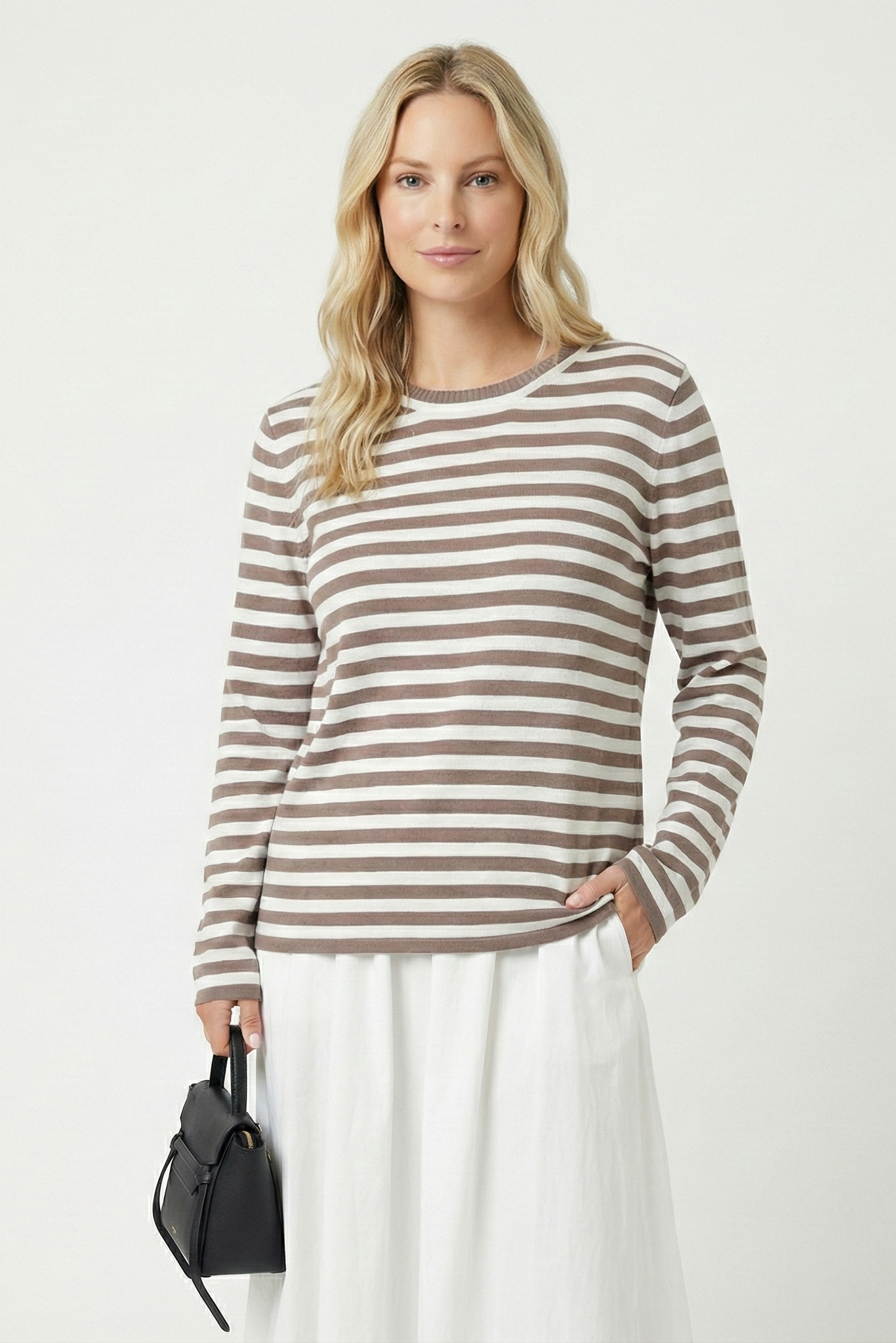 Striped Loose Sweater | Ponty