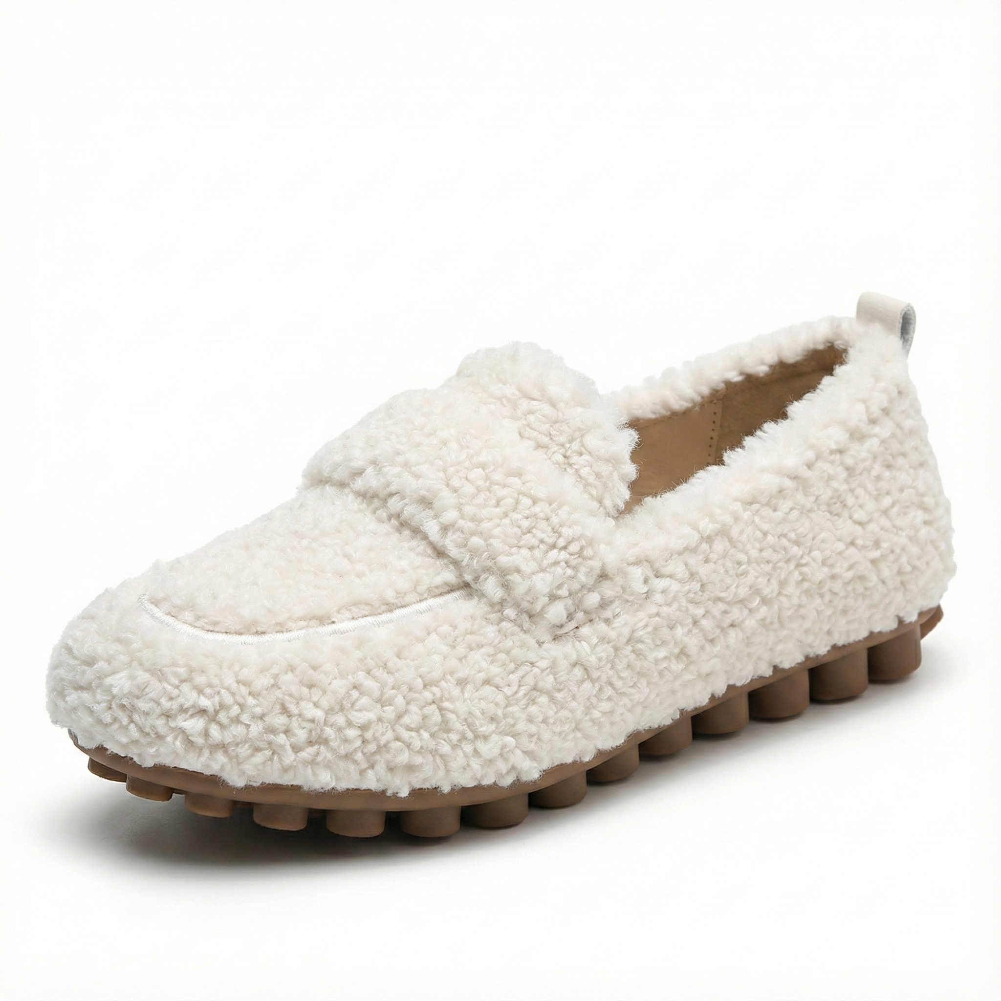 Arielle Plush Moccasins With Non-Slip Sole | Ponty