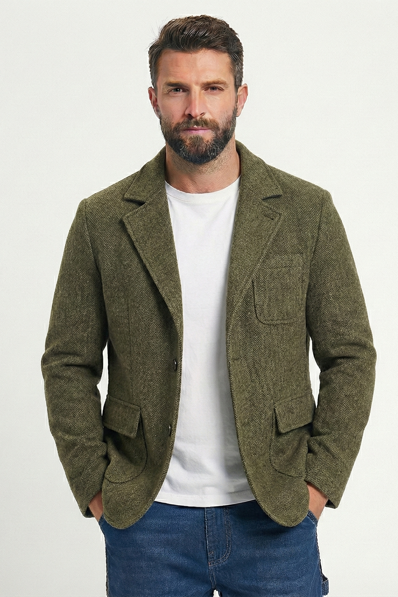 Men's Vintage Canvas Single Breasted Jacket | Ponty