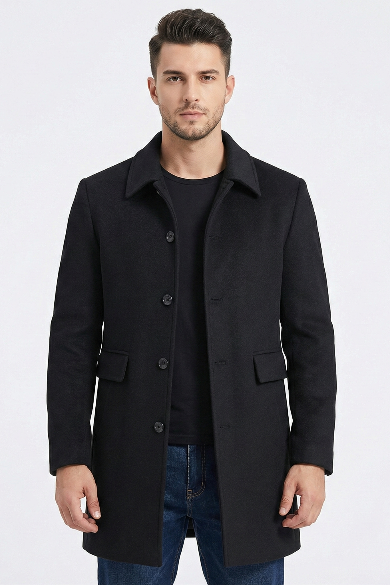 Men's Premium Woolen Long Jacket | Ponty