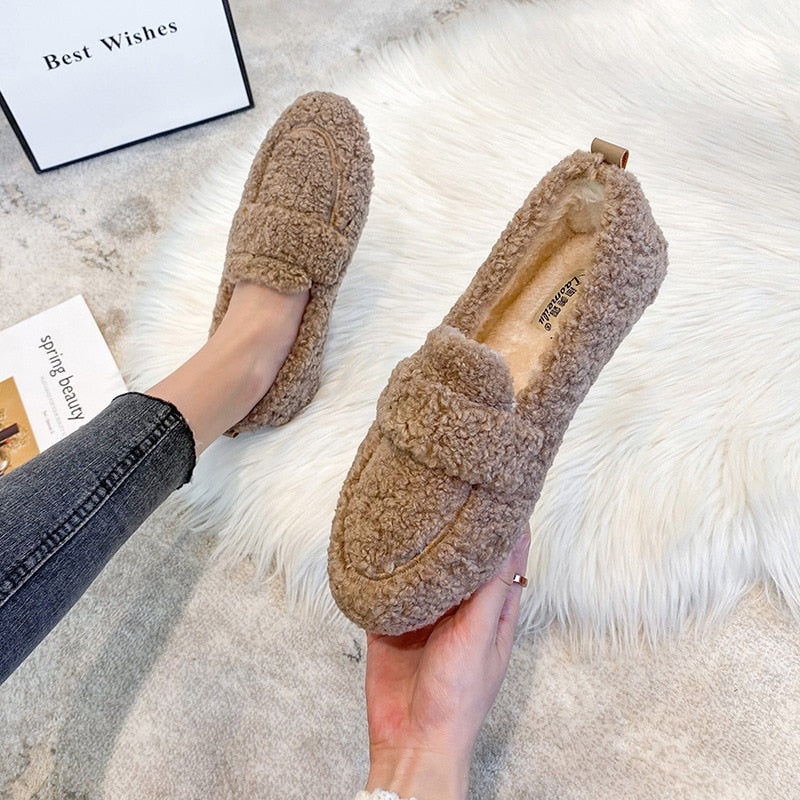 Arielle Plush Moccasins With Non-Slip Sole | Ponty