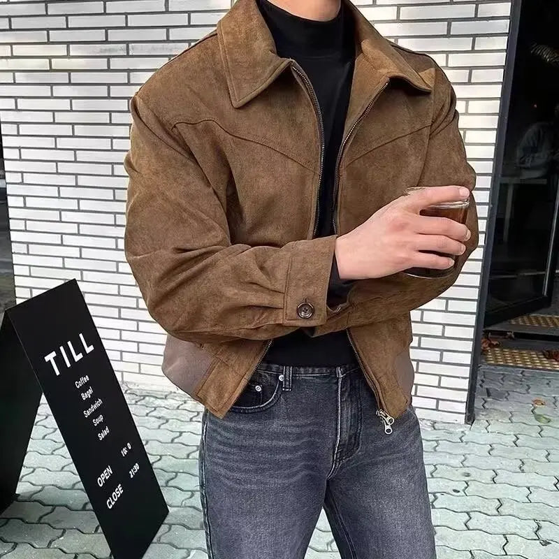 Men's zip-up suede jacket | Ponty