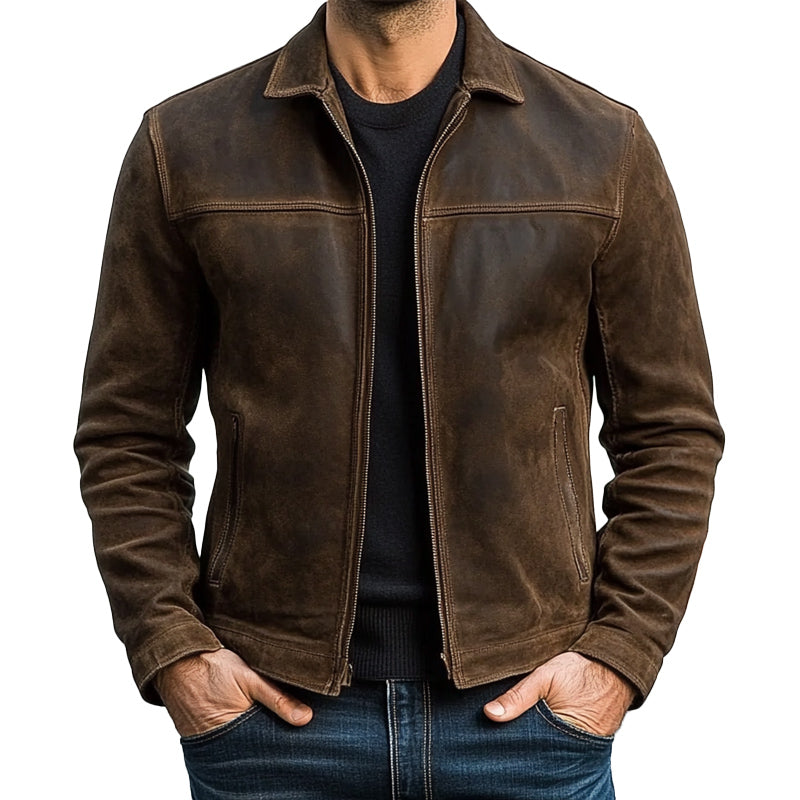 Men's Zipper Leather Jacket | Ponty