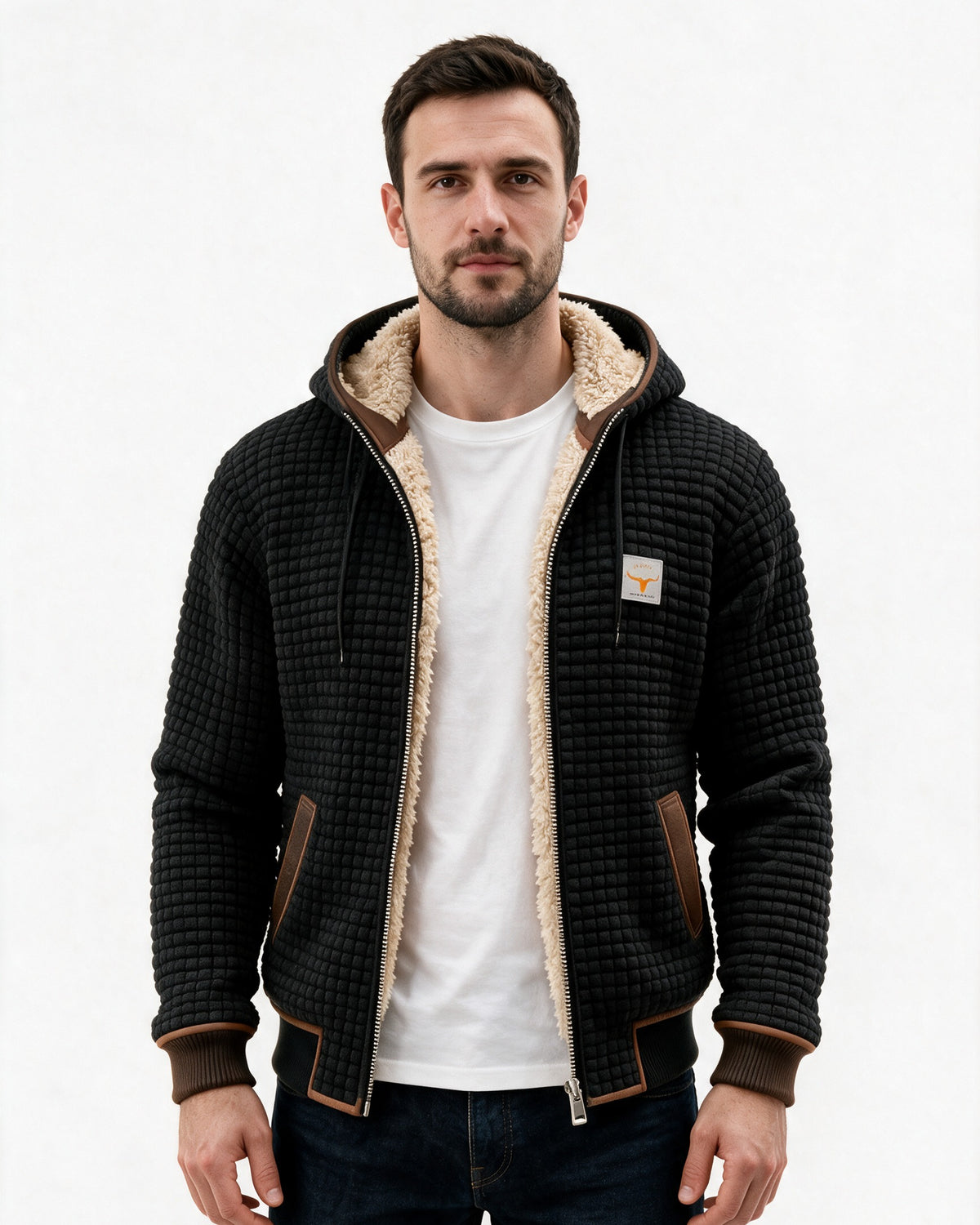 Brampton jacket in Black, front