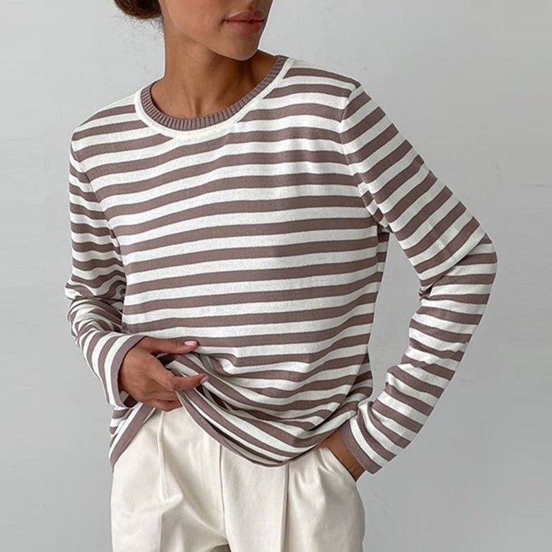 Striped Loose Sweater | Ponty