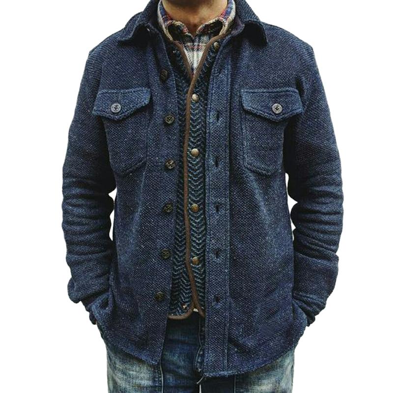 Men's Retro Solid Color Wool Jacket | Ponty