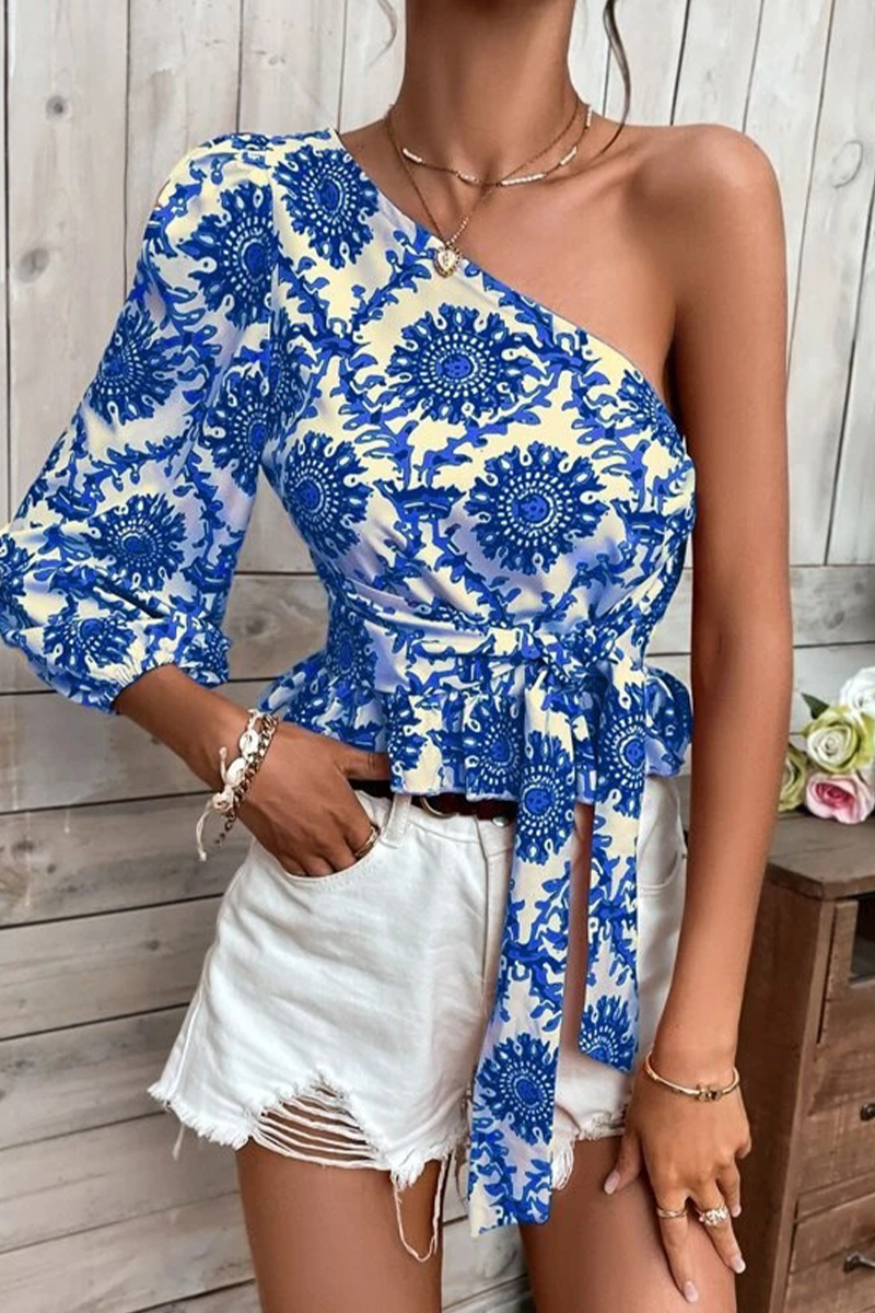 Women’s one-shoulder balloon sleeve top | Ponty