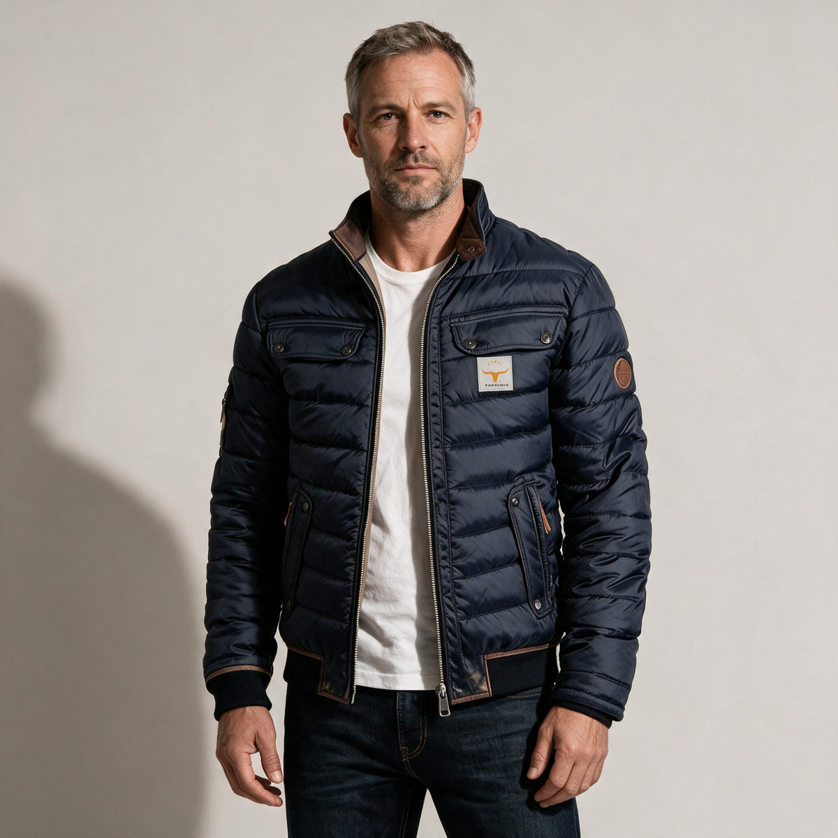 Holloway quilted jacket in navy